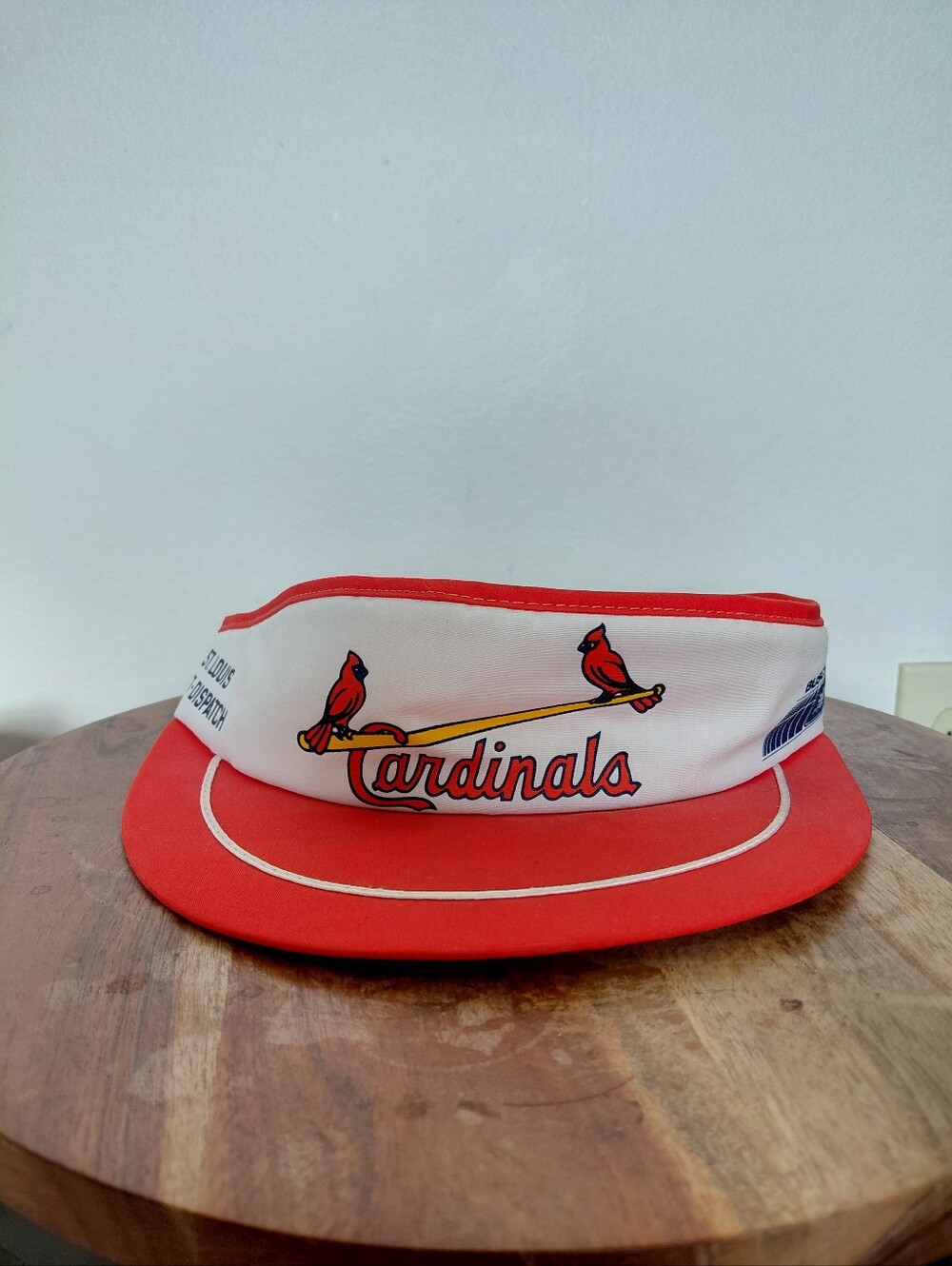 VINTAGE Y2K St Louis Cardinals MLB Baseball Busch Stadium Post Dispatch Visor Ha